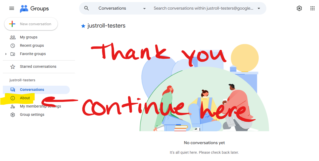 You have successfully joined the group